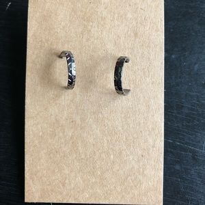 Silver half hoop earrings